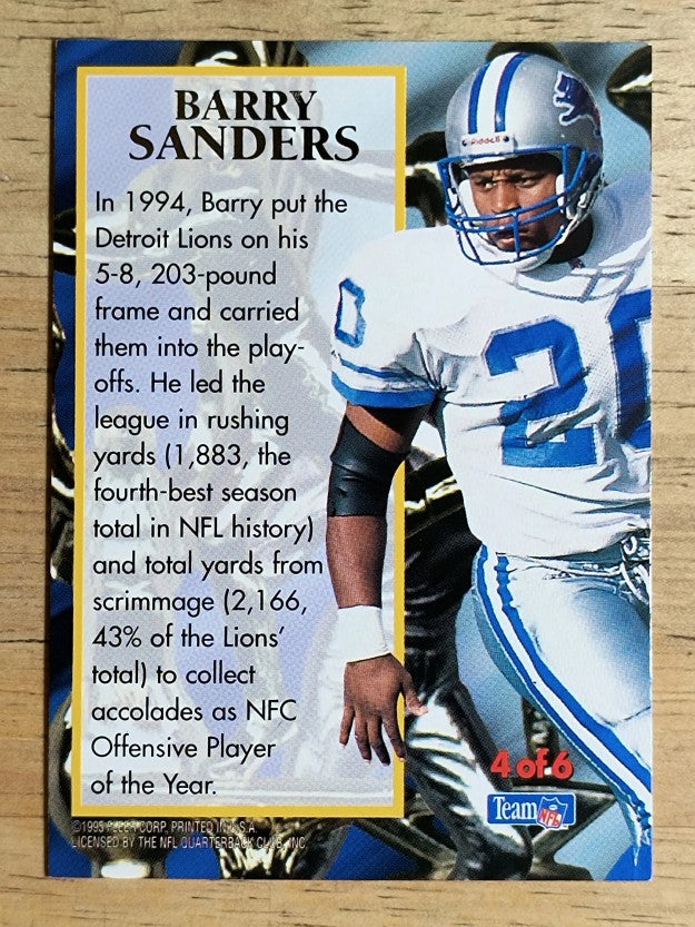 1995 Ultra Award Winners #4 Barry Sanders