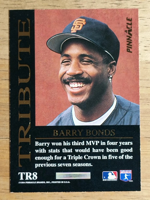 1994 Pinnacle Tribute #TR8 Barry Bonds
