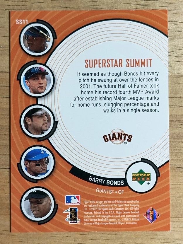 2002 Upper Deck Superstar Summit II #SS11 Barry Bonds