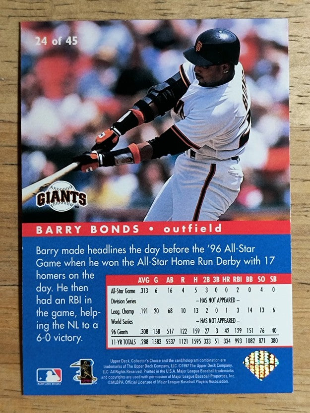 1997 Collector's Choice All-Star Connection #24 Barry Bonds