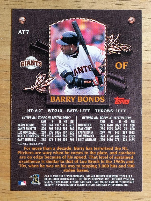 2000 Topps All-Topps #AT7 Barry Bonds