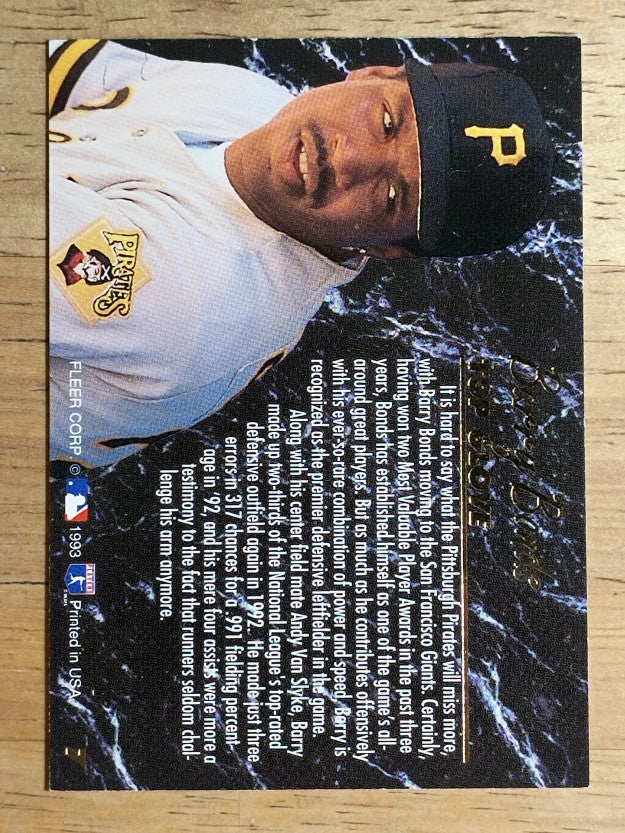 1993 Ultra Award Winners #7 Barry Bonds