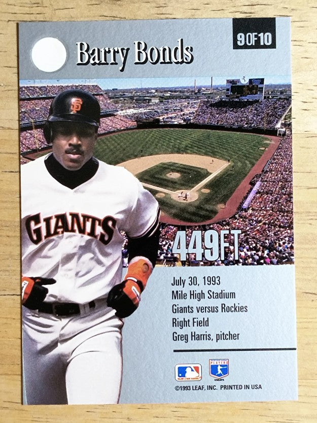 1994 Donruss Long Ball Leaders #9 Barry Bonds