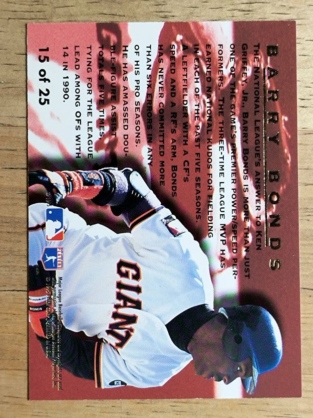 1995 Ultra Award Winners #15 Barry Bonds