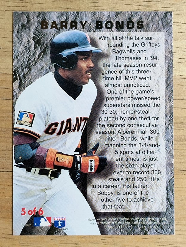 1995 Ultra Power Plus #5 Barry Bonds