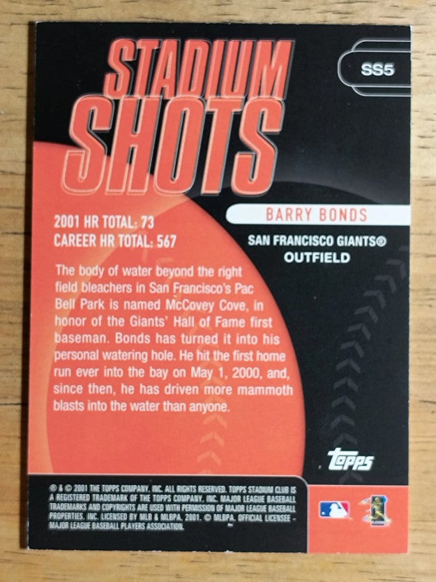 2002 Stadium Club Stadium Shots #SS5 Barry Bonds
