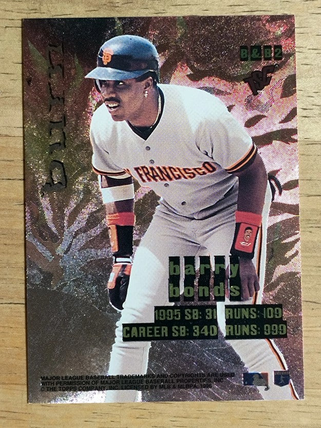 1996 Stadium Club Bash and Burn #BB2 Barry Bonds