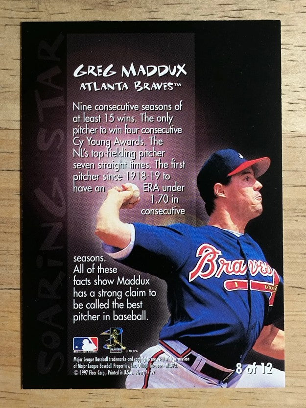 1997 Fleer Soaring Stars #8 Greg Maddux