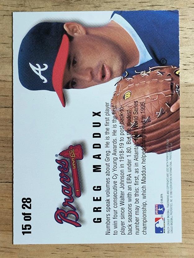 1996 Fleer Team Leaders #15 Greg Maddux