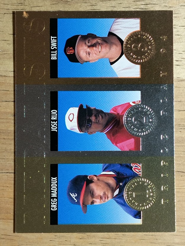 1994 Triple Play Medalists #14 Greg Maddux/Jose Rijo/Bill Swift