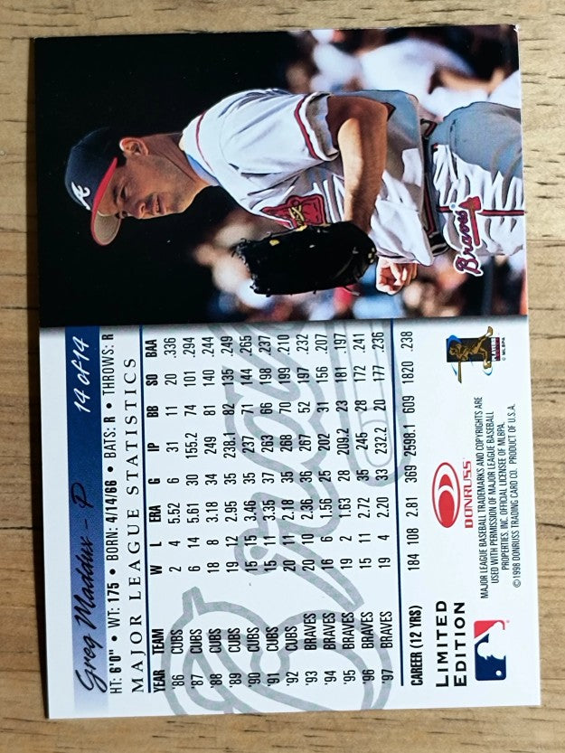 1998 Donruss Days #14 Greg Maddux (NM)