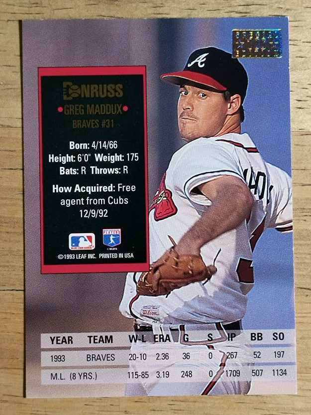 1994 Donruss Special Edition #100 Greg Maddux