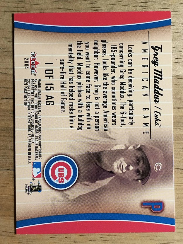 2004 National Pastime American Game #1 Greg Maddux