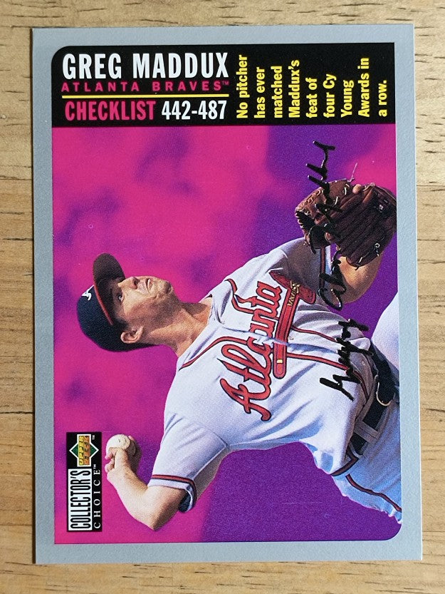 1996 Collector's Choice Silver Signature #754 Greg Maddux CL