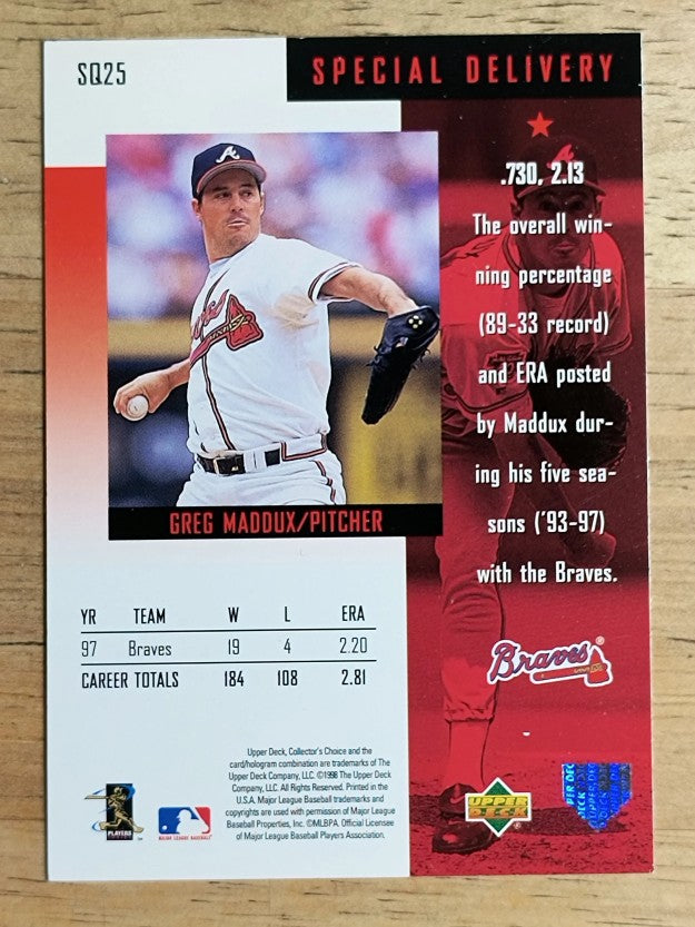 1998 Collector's Choice StarQuest #SQ25 Greg Maddux SD