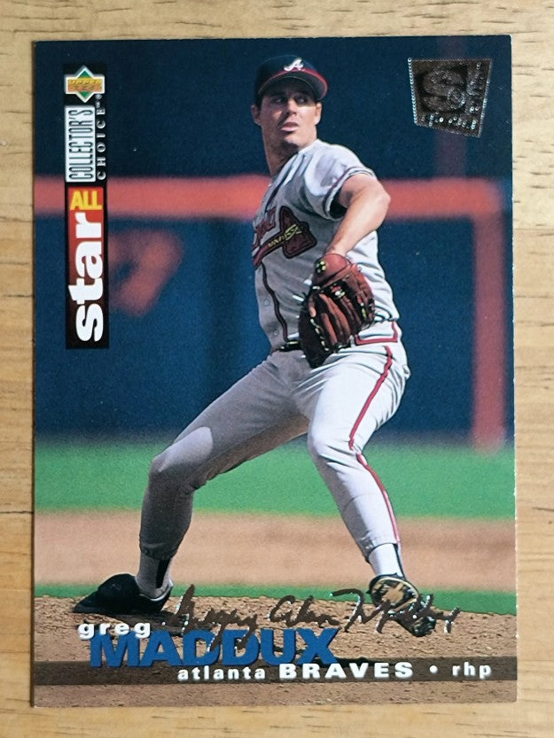 1995 Collector's Choice SE Silver Signature #60 Greg Maddux (EXMT)