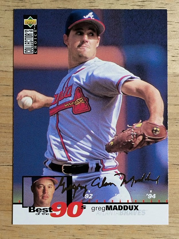 1995 Collector's Choice Silver Signature #63 Greg Maddux B90 (NM)