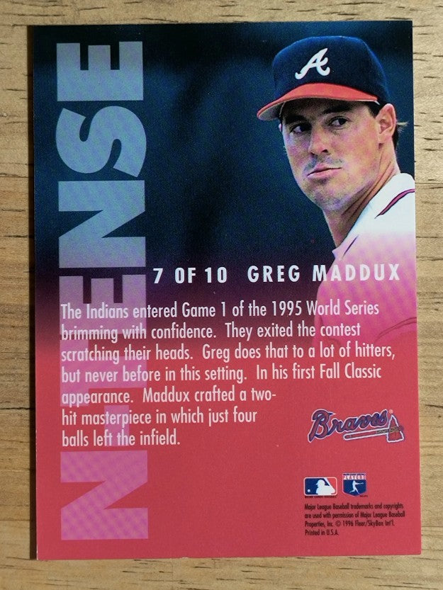 1996 Emotion-XL N-Tense #7 Greg Maddux (EXMT)