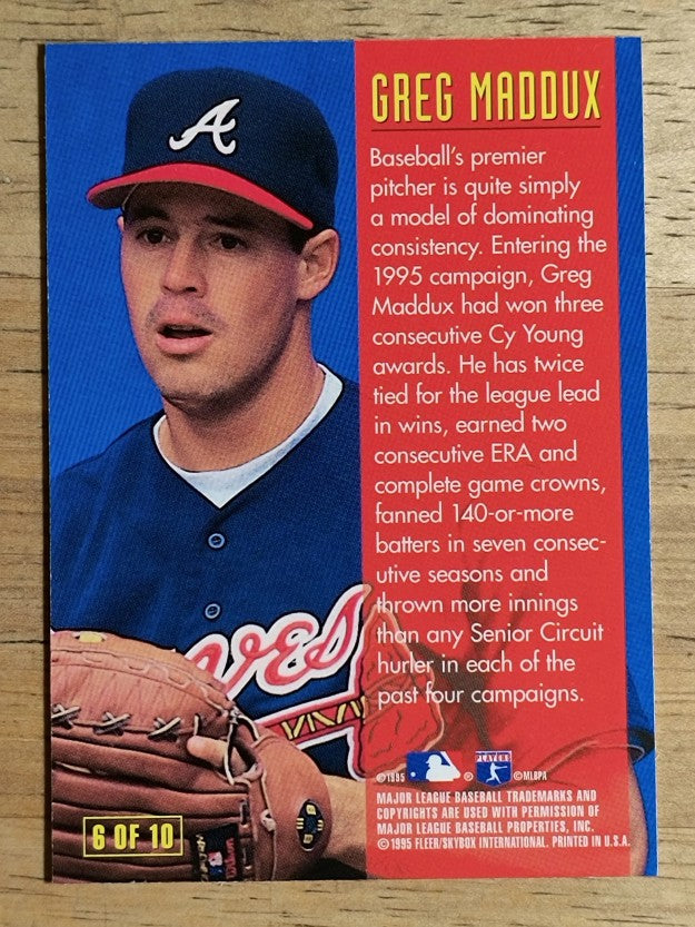 1995 Emotion Masters #6 Greg Maddux
