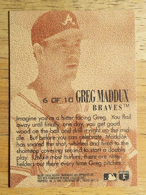 1996 Emotion-XL D-Fense #6 Greg Maddux