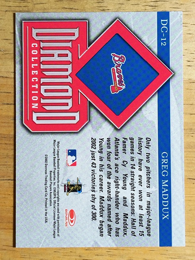 2002 Studio Diamond Collection #12 Greg Maddux