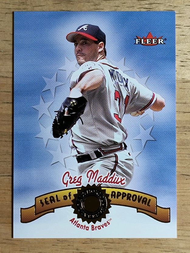 2001 Fleer Authority Seal of Approval #9 Greg Maddux