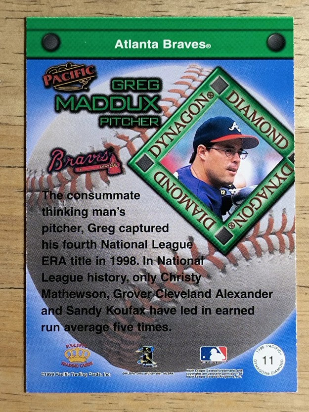 1999 Pacific Dynagon Diamond #11 Greg Maddux