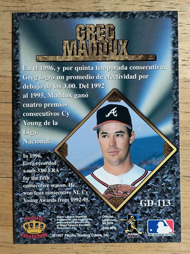 1997 Pacific Prisms Gems of the Diamond #GD113 Greg Maddux