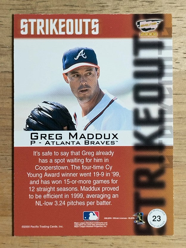 2000 Revolution Triple Header #23 Greg Maddux