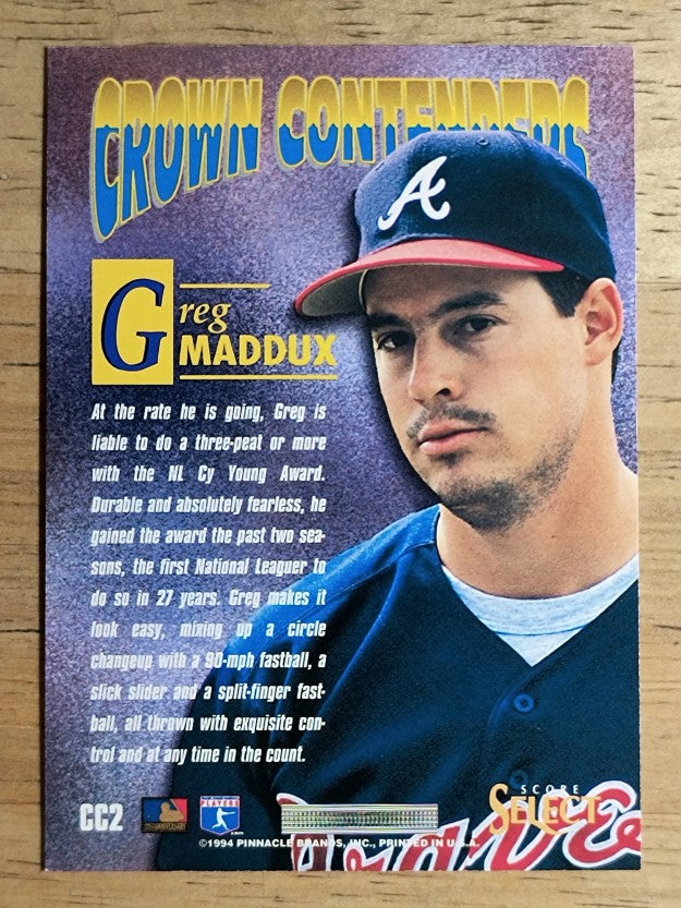 1994 Select Crown Contenders #CC2 Greg Maddux (NM)