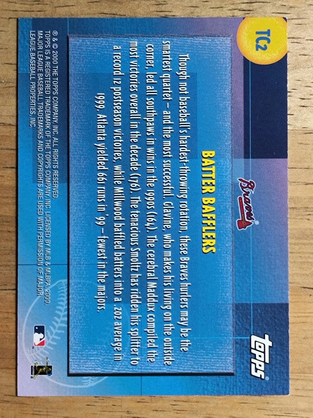 2000 Topps Combos #TC2 Tom Glavine/John Smoltz/Greg Maddux/Kevin Millwood