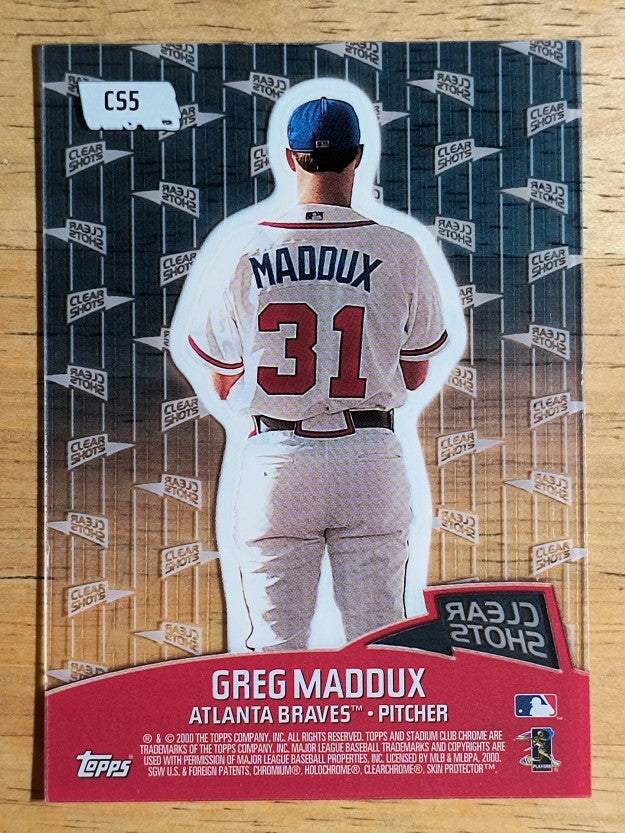 2000 Stadium Club Chrome Clear Shots #CS5 Greg Maddux