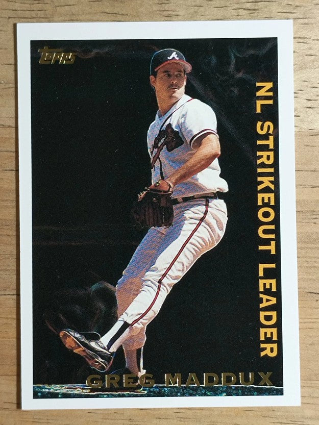 1995 Topps League Leaders #LL24 Greg Maddux