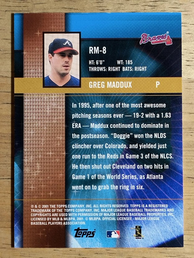 2002 Topps Ring Masters #RM8 Greg Maddux