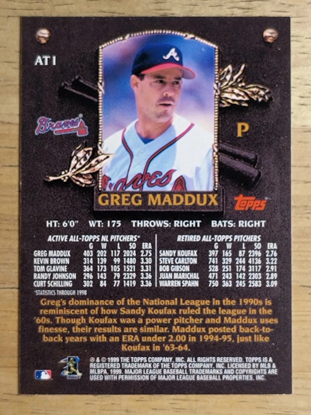 2000 Topps All-Topps #AT1 Greg Maddux