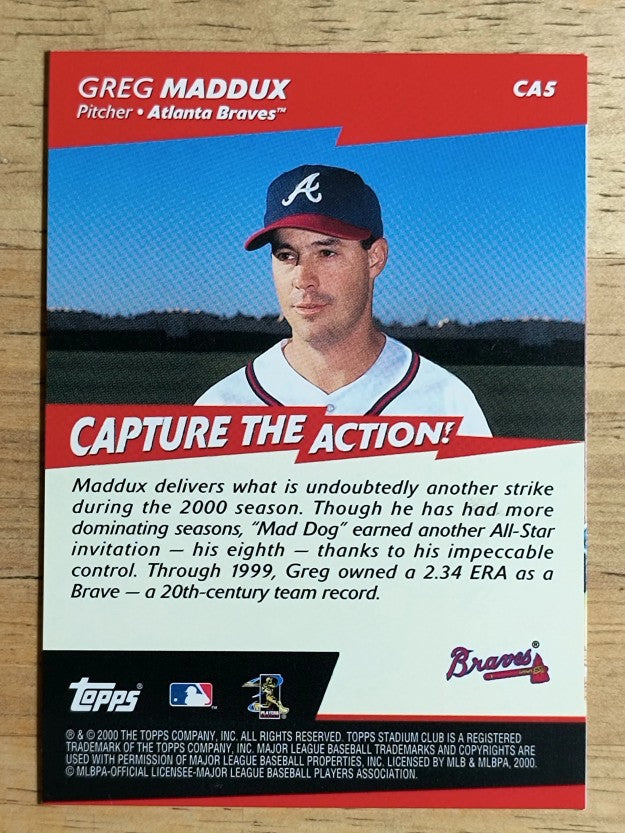 2001 Stadium Club Capture the Action #CA5 Greg Maddux