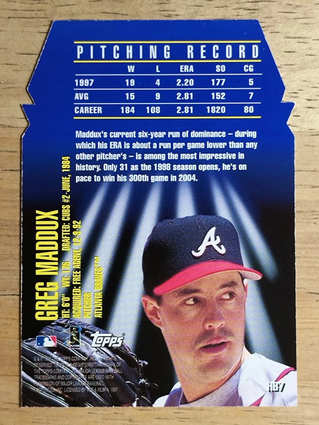 1998 Topps HallBound #HB7 Greg Maddux