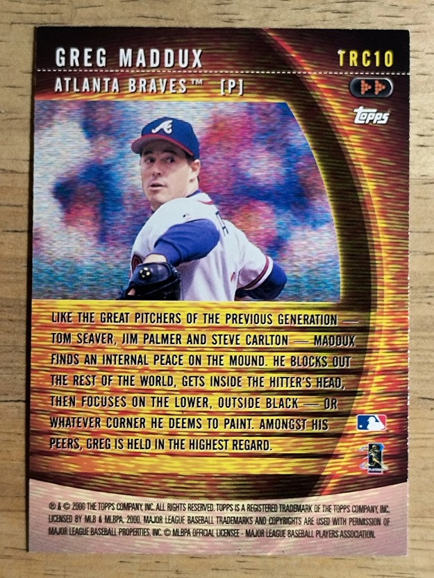 2001 Topps A Tradition Continues #TRC10 Greg Maddux