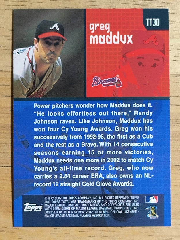 2002 Topps Total Topps #TT30 Greg Maddux