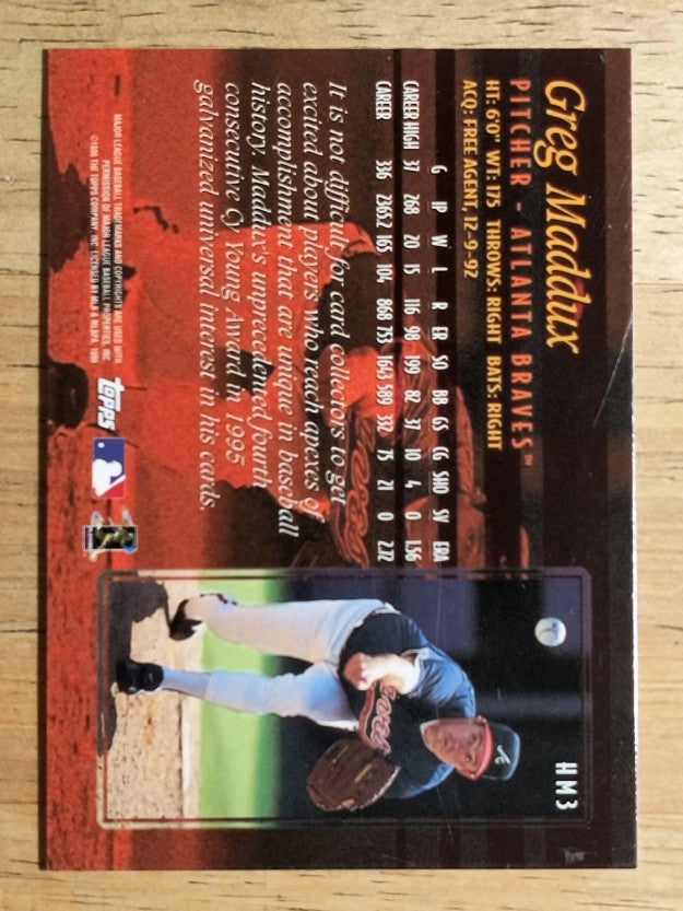 1997 Topps Hobby Masters #HM3 Greg Maddux