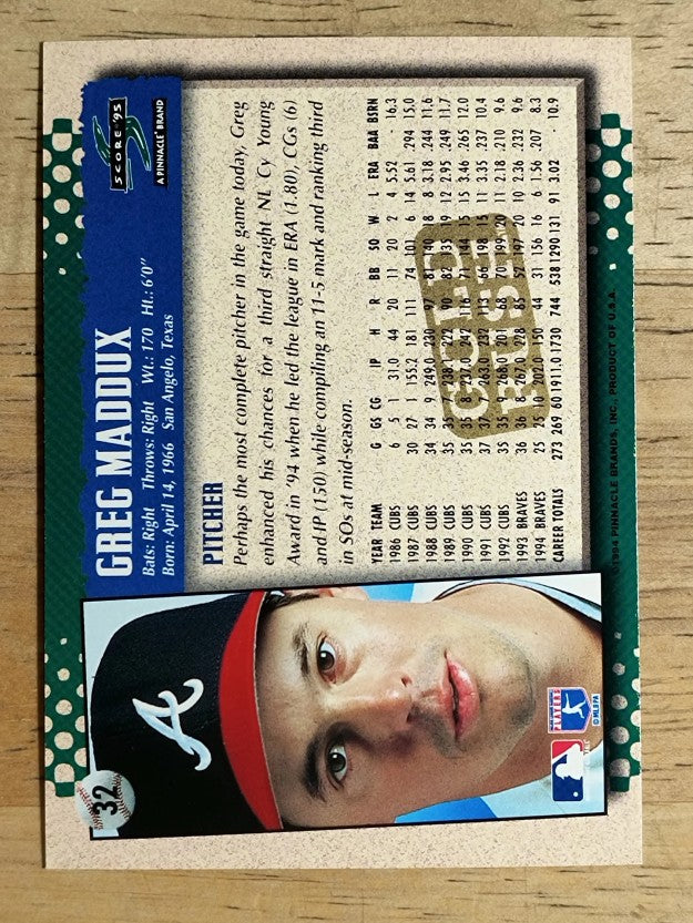 1995 Score Gold Rush #32 Greg Maddux