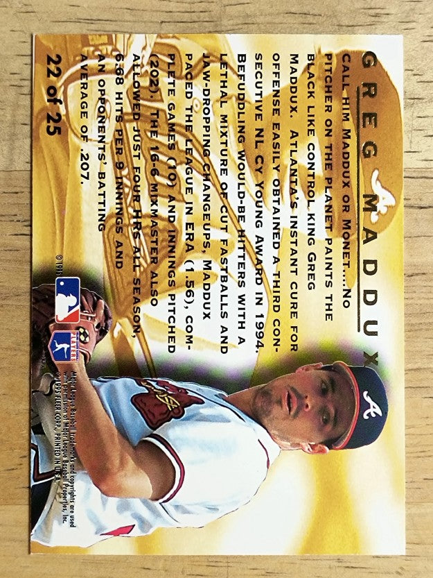 1995 Ultra Award Winners Gold Medallion #22 Greg Maddux