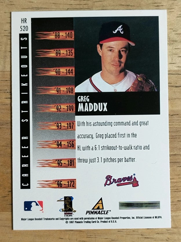 1997 Score Hobby Reserve #HR520 Greg Maddux RF