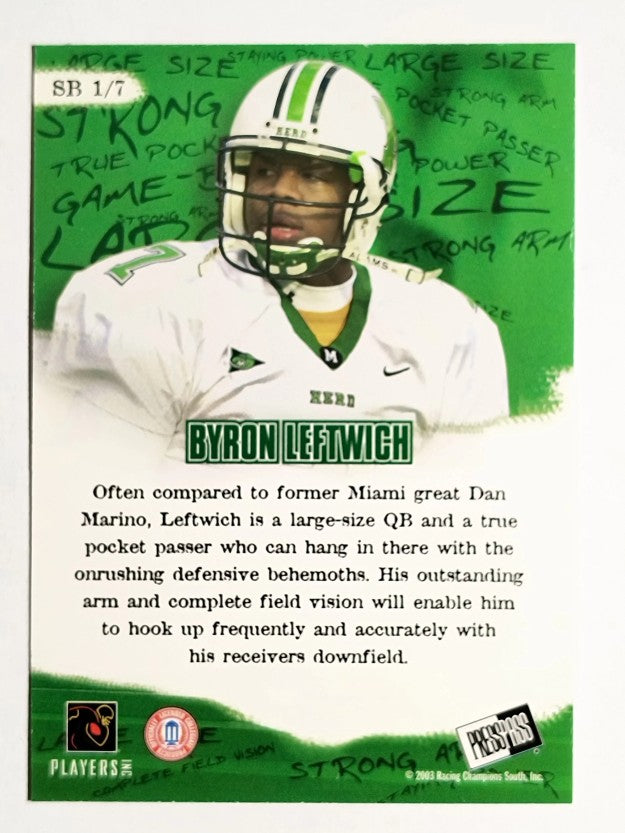 2003 Press Pass Showbound #SB1 Byron Leftwich