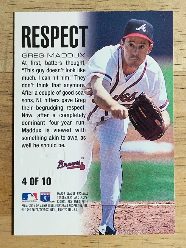 1996 Ultra Respect #4 Greg Maddux