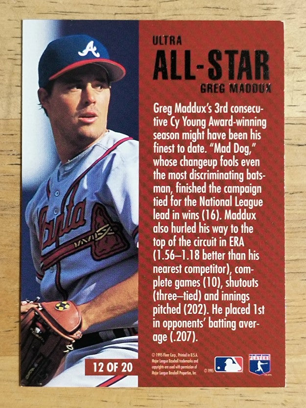 1995 Ultra All-Stars #12 Greg Maddux