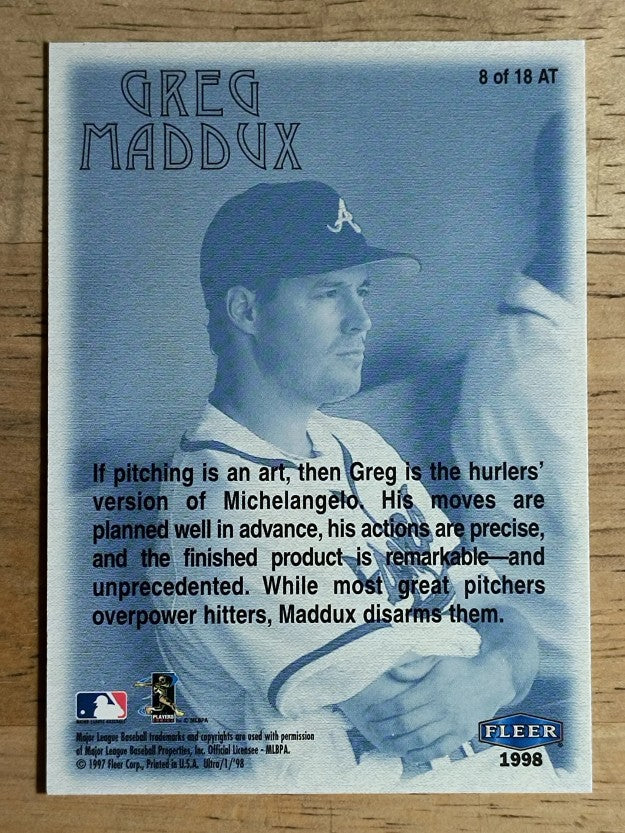 1998 Ultra Artistic Talents #8 Greg Maddux