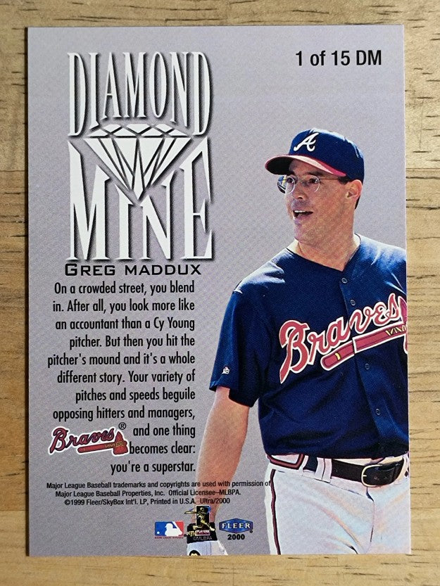 2000 Ultra Diamond Mine #1 Greg Maddux