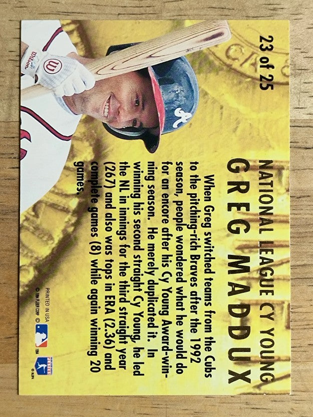 1994 Ultra Award Winners #23 Greg Maddux