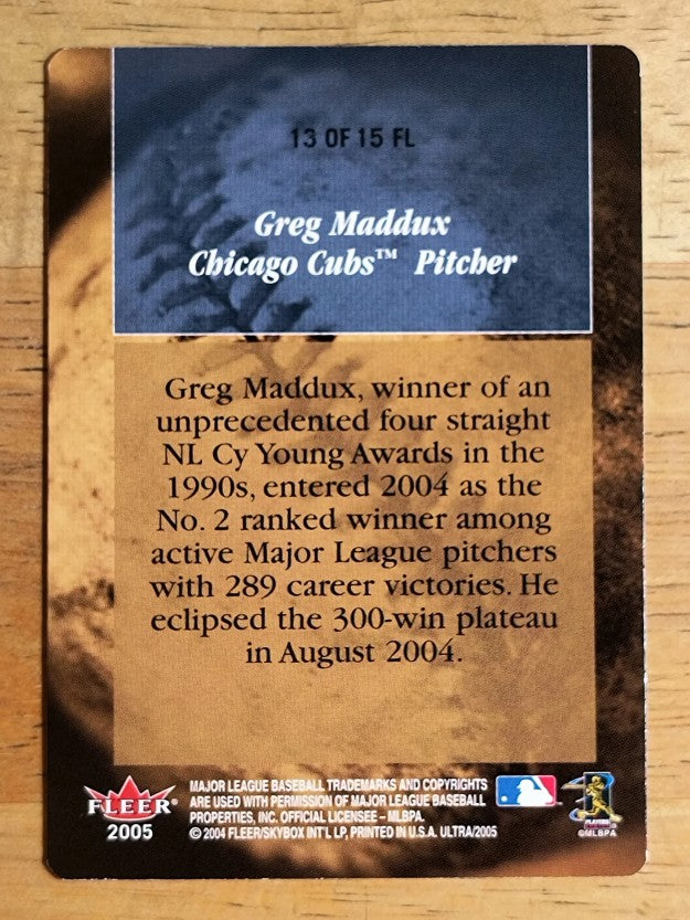 2005 Ultra Follow the Leader Die Cut #13 Greg Maddux